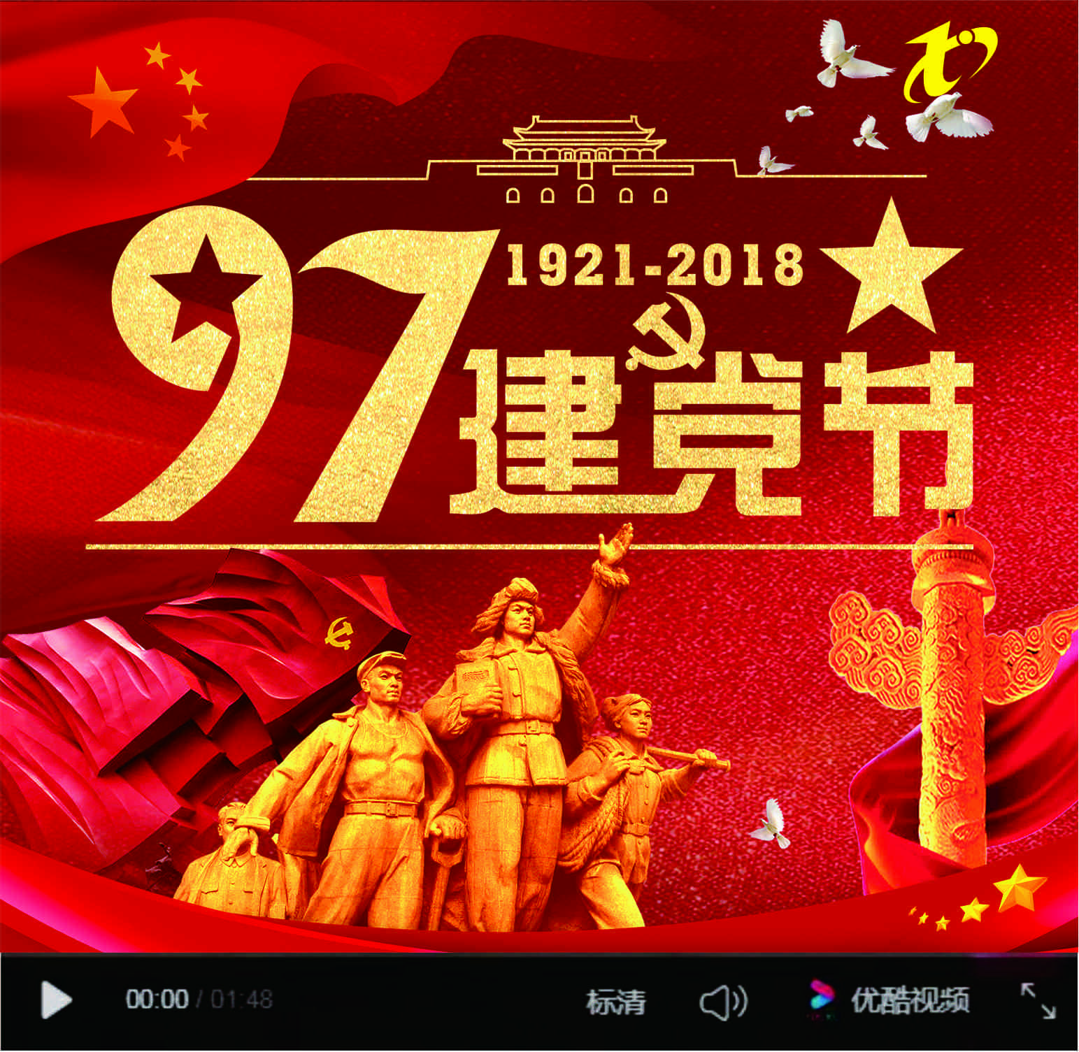 中新庆祝建党97周年党员大会纪录片